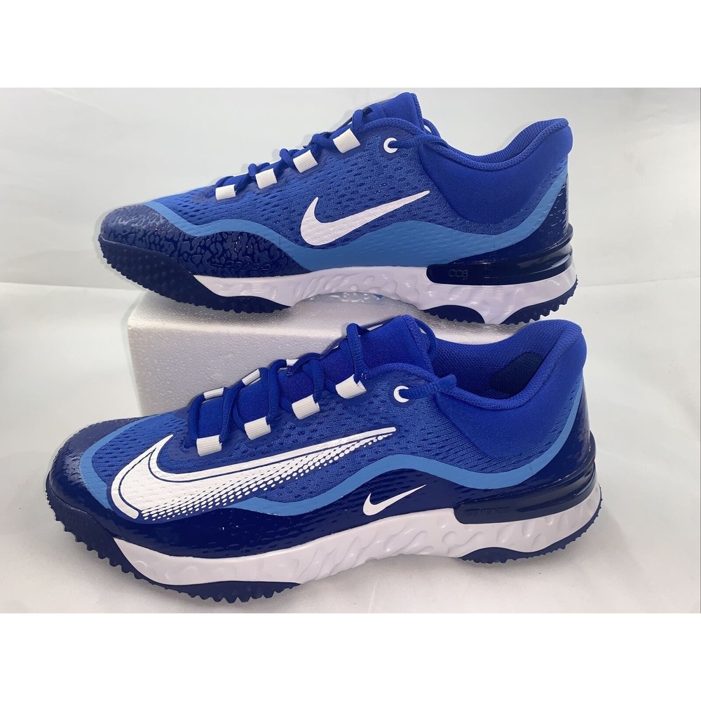 Nike Alpha Huarache Elite 4 TF Turf Hyper Royal Blue White DJ6523-414 Men's 13